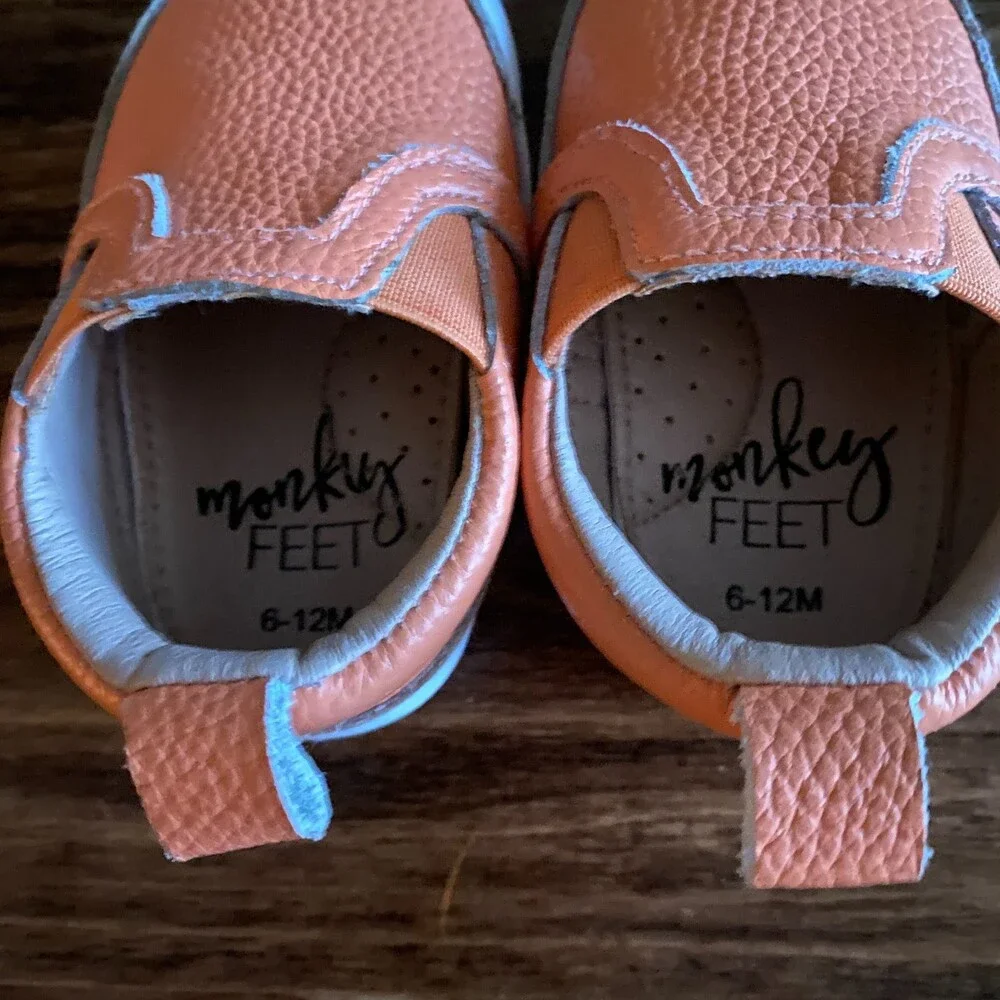 Monkey Feet Orange Slip-On Shoes 6-12 Months